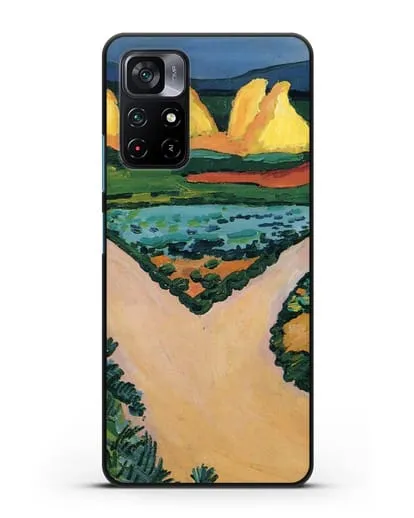 Чехол Овощные поля (Маке Август) силиконовый для Xiaomi Poco M4 Pro 5G