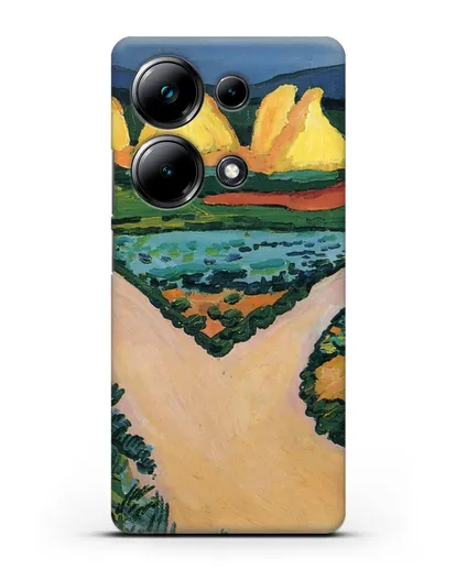 Чехол Овощные поля (Маке Август) силиконовый для Xiaomi Poco M6 Pro