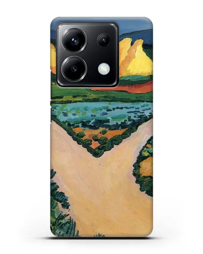 Чехол Овощные поля (Маке Август) силиконовый для Xiaomi Poco X6