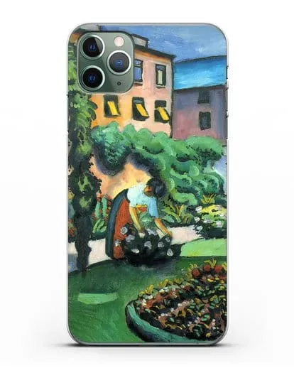Чехол Изображение сада (Маке Август) силиконовый для iPhone 11 Pro