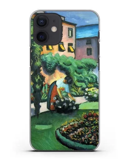Чехол Изображение сада (Маке Август) силиконовый для iPhone 12 mini