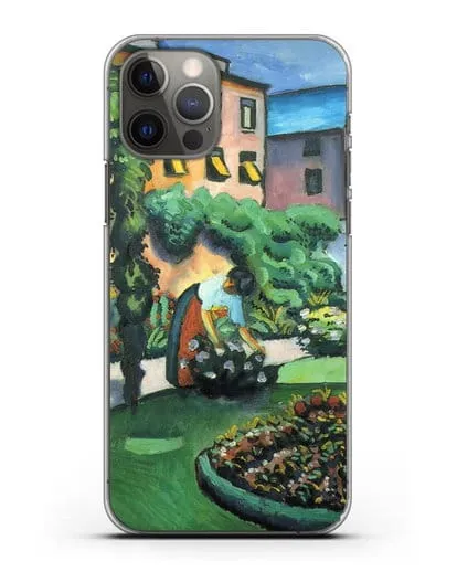 Чехол Изображение сада (Маке Август) силиконовый для iPhone 12 Pro