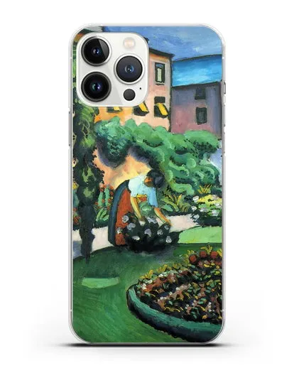 Чехол Изображение сада (Маке Август) силиконовый для iPhone 13 Pro Max