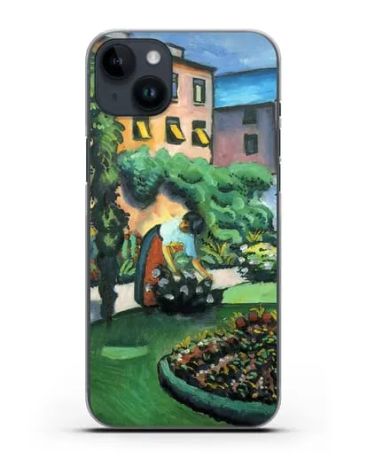 Чехол Изображение сада (Маке Август) силиконовый для iPhone 14 Plus