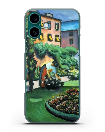 Чехол Изображение сада (Маке Август) силиконовый для iPhone 16 Plus