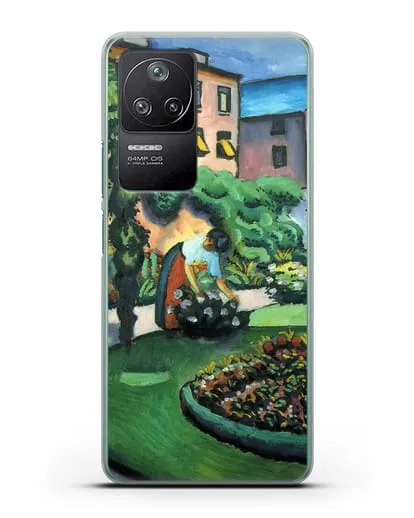 Чехол Изображение сада (Маке Август) силиконовый для Xiaomi Poco F4