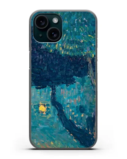 Чехол Коттедж в лесу (Явленский Алексей) силиконовый для iPhone 15