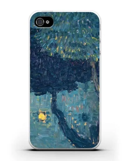 Чехол Коттедж в лесу (Явленский Алексей) силиконовый для iPhone 4/4s