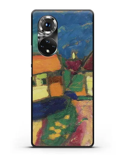 Чехол Ландшафтный этюд - деревенская улица (Явленский Алексей) силиконовый для Honor 50 Pro