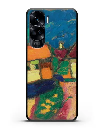 Чехол Ландшафтный этюд - деревенская улица (Явленский Алексей) силиконовый для Honor 90 Lite