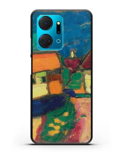 Чехол Ландшафтный этюд - деревенская улица (Явленский Алексей) силиконовый для Honor X7a Plus