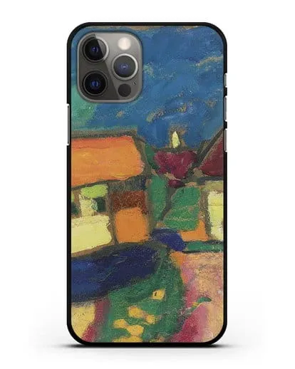 Чехол Ландшафтный этюд - деревенская улица (Явленский Алексей) силиконовый для iPhone 12 Pro