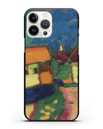 Чехол Ландшафтный этюд - деревенская улица (Явленский Алексей) силиконовый для iPhone 13 Pro Max