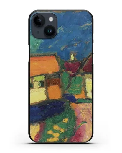 Чехол Ландшафтный этюд - деревенская улица (Явленский Алексей) силиконовый для iPhone 14 Plus