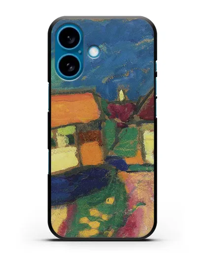 Чехол Ландшафтный этюд - деревенская улица (Явленский Алексей) силиконовый для iPhone 16