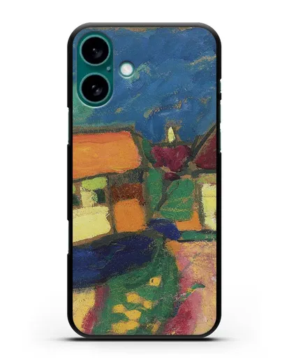 Чехол Ландшафтный этюд - деревенская улица (Явленский Алексей) силиконовый для iPhone 16 Plus