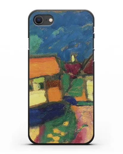 Чехол Ландшафтный этюд - деревенская улица (Явленский Алексей) силиконовый для iPhone SE 2020