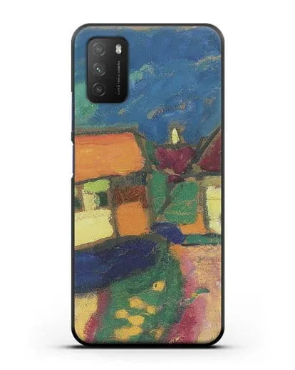 Чехол Ландшафтный этюд - деревенская улица (Явленский Алексей) силиконовый для Xiaomi Poco M3