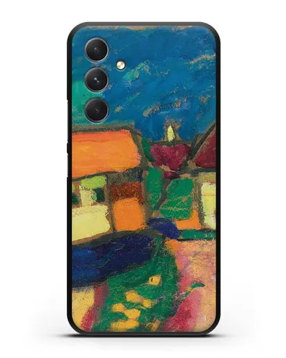 Чехол Ландшафтный этюд - деревенская улица (Явленский Алексей) силиконовый для Samsung Galaxy A54 [SM-A536]