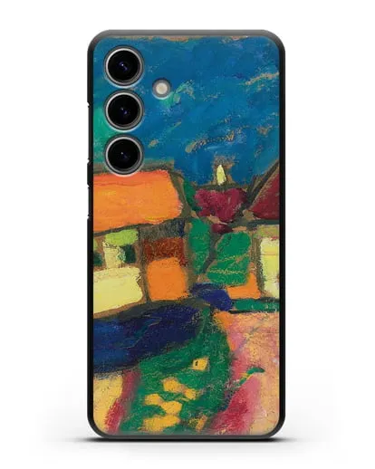 Чехол Ландшафтный этюд - деревенская улица (Явленский Алексей) силиконовый для Samsung Galaxy S24