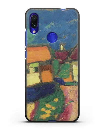 Чехол Ландшафтный этюд - деревенская улица (Явленский Алексей) силиконовый для Xiaomi Redmi Note 7