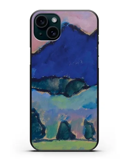 Чехол Голубая гора (Явленский Алексей) силиконовый для iPhone 15 Plus