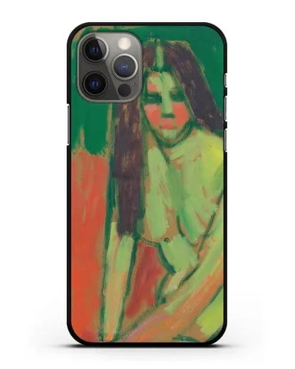Чехол Полуобнаженная фигура с длинными волосами сидит согнувшись (Явленский Алексей) силиконовый для iPhone 12 Pro