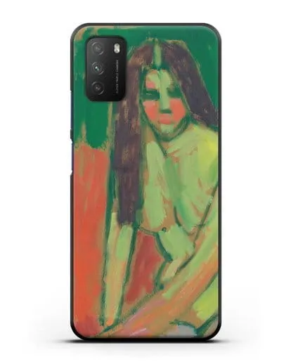 Чехол Полуобнаженная фигура с длинными волосами сидит согнувшись (Явленский Алексей) силиконовый для Xiaomi Poco M3