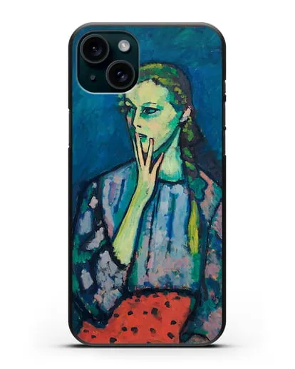 Чехол Портрет девушки (Явленский Алексей) силиконовый для iPhone 15 Plus