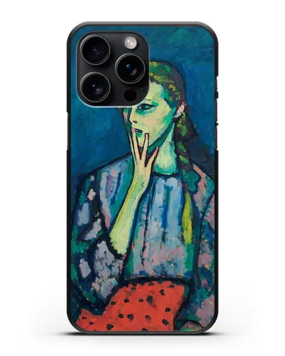 Чехол Портрет девушки (Явленский Алексей) силиконовый для iPhone 15 Pro Max