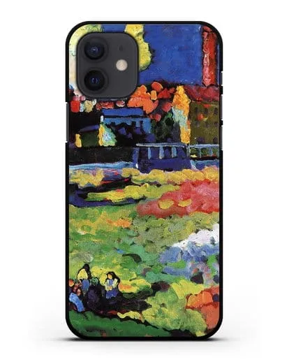 Чехол Мюнхенский Швабинг с церковью Св. Урсулы (Кандинский Василий) силиконовый для iPhone 12