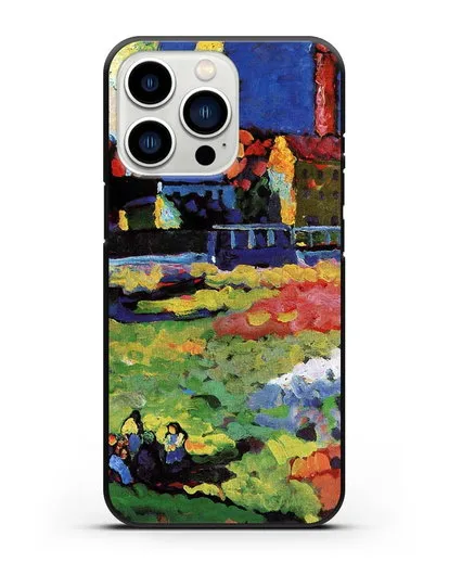 Чехол Мюнхенский Швабинг с церковью Св. Урсулы (Кандинский Василий) силиконовый для iPhone 13 Pro