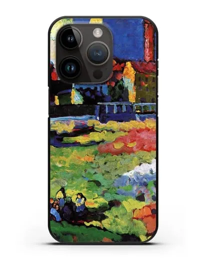 Чехол Мюнхенский Швабинг с церковью Св. Урсулы (Кандинский Василий) силиконовый для iPhone 14 Pro