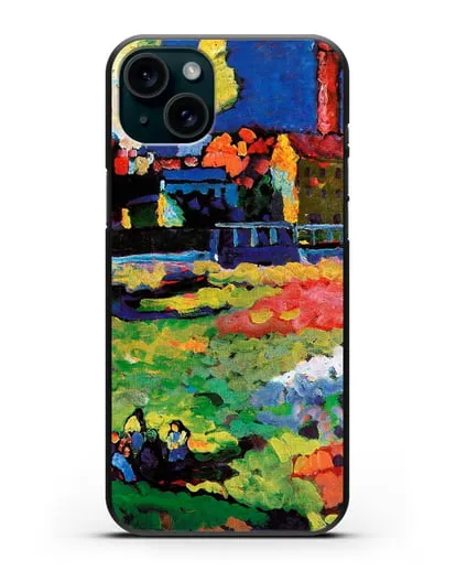 Чехол Мюнхенский Швабинг с церковью Св. Урсулы (Кандинский Василий) силиконовый для iPhone 15 Plus