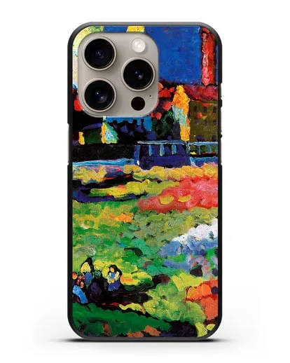 Чехол Мюнхенский Швабинг с церковью Св. Урсулы (Кандинский Василий) силиконовый для iPhone 15 Pro