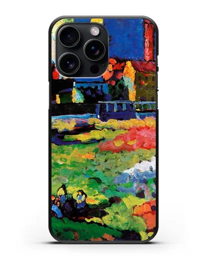 Чехол Мюнхенский Швабинг с церковью Св. Урсулы (Кандинский Василий) силиконовый для iPhone 15 Pro Max