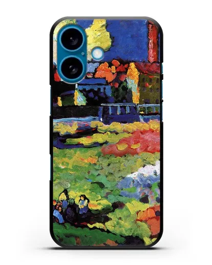 Чехол Мюнхенский Швабинг с церковью Св. Урсулы (Кандинский Василий) силиконовый для iPhone 16