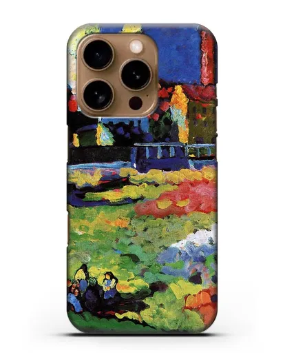 Чехол Мюнхенский Швабинг с церковью Св. Урсулы (Кандинский Василий) силиконовый для iPhone 16 Pro