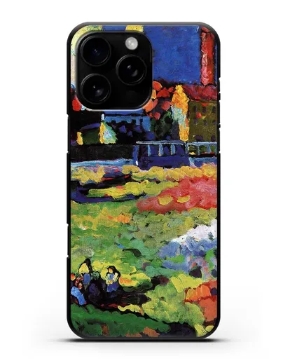 Чехол Мюнхенский Швабинг с церковью Св. Урсулы (Кандинский Василий) силиконовый для iPhone 16 Pro Max