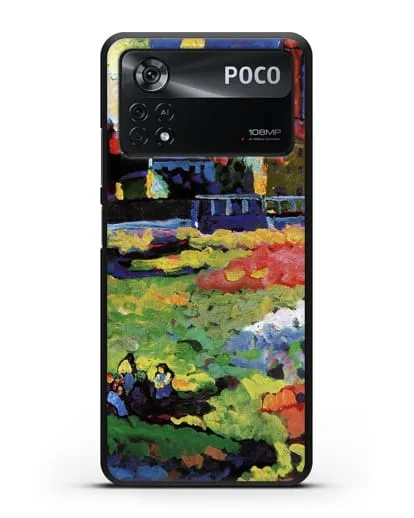 Чехол Мюнхенский Швабинг с церковью Св. Урсулы (Кандинский Василий) силиконовый для Xiaomi Poco X4 Pro