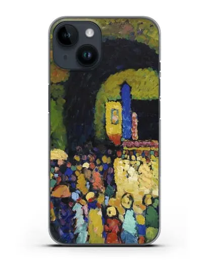 Чехол Людвигскирхе в Мюнхене (Кандинский Василий) силиконовый для iPhone 14