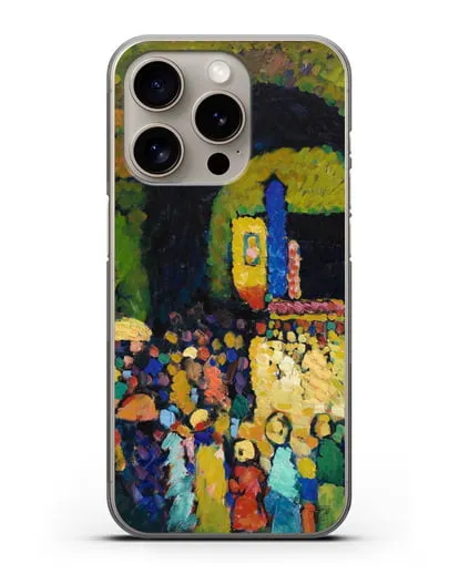 Чехол Людвигскирхе в Мюнхене (Кандинский Василий) силиконовый для iPhone 15 Pro