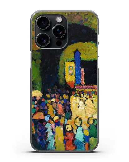 Чехол Людвигскирхе в Мюнхене (Кандинский Василий) силиконовый для iPhone 15 Pro Max