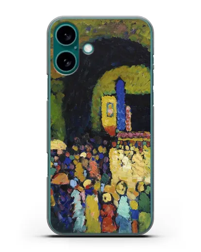 Чехол Людвигскирхе в Мюнхене (Кандинский Василий) силиконовый для iPhone 16 Plus