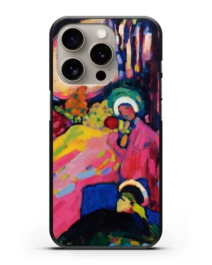 Чехол Белый звук (Кандинский Василий) силиконовый для iPhone 15 Pro