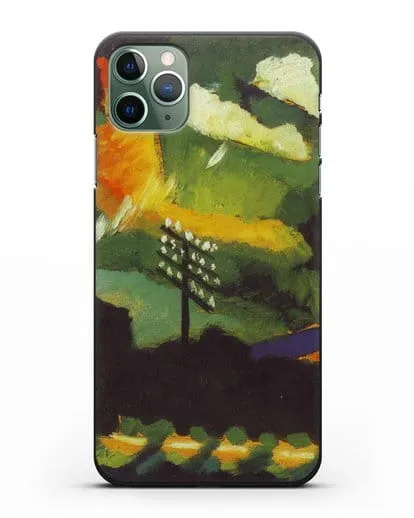 Чехол Вид Мурнау с железной дорогой и замком (Кандинский Василий) силиконовый для iPhone 11 Pro Max