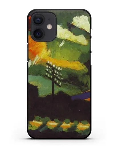 Чехол Вид Мурнау с железной дорогой и замком (Кандинский Василий) силиконовый для iPhone 12 mini