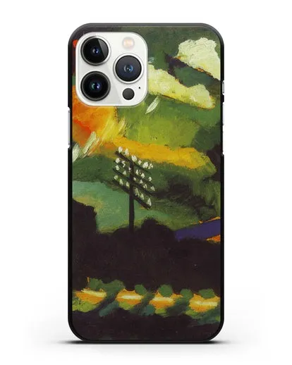 Чехол Вид Мурнау с железной дорогой и замком (Кандинский Василий) силиконовый для iPhone 13 Pro Max