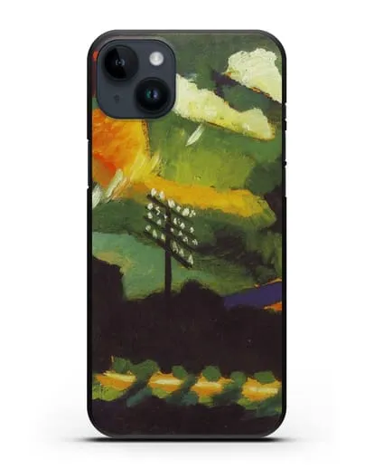 Чехол Вид Мурнау с железной дорогой и замком (Кандинский Василий) силиконовый для iPhone 14 Plus