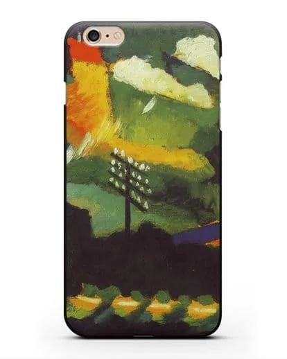 Чехол Вид Мурнау с железной дорогой и замком (Кандинский Василий) силиконовый для iPhone 6s Plus